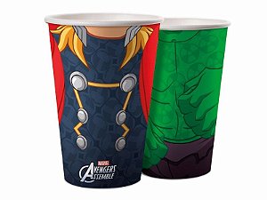 COPO DE PAPEL FESTA VINGADORES ICONES 330 ML - 08 UNIDADES - REGINA FESTAS