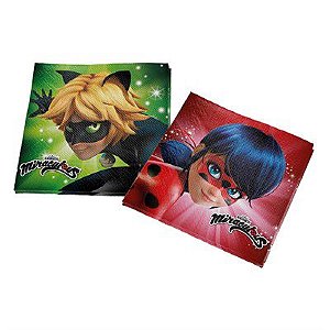 GUARDANAPO FOLHA DUPLA FESTA MIRACULOUS LADYBUG - 25CMX 25 CM - 16 UNIDADES - REGINA FESTAS
