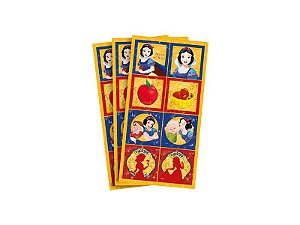 ADESIVO DECORATIVO QUADRADO BRANCA DE NEVE - CONTÉM 3 CARTELAS - REGINA FESTAS