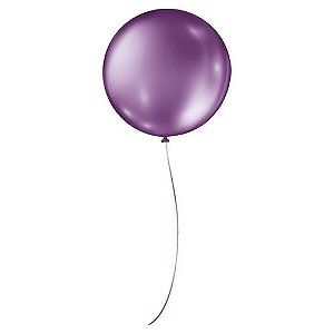 BALÃO DE FESTA LATEX METALIZADO 5'' 13CM - LINHA METALLIC BALLOON ROXO- 25 UNIDADES - SÃO ROQUE