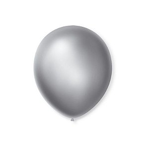 BALÃO DE FESTA LATEX 7'' 18CM - CINZA - 50 UNIDADES - SÃO ROQUE