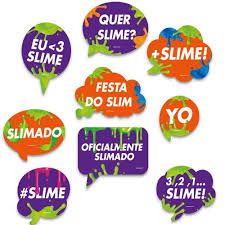 KIT PLACAS DECORATIVAS SLIME 09 UNIDADES - FESTCOLOR