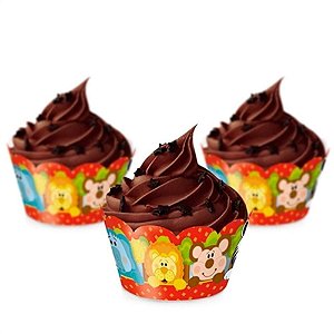 WRAPPER PARA MINI CUPCAKE FLORESTA 12 UNIDADES - CROMUS