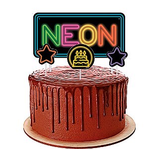 Topper para bolo bento cake flork meme c/ 04 unids - festcolor