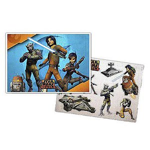 KIT DECORATIVO FESTA STAR WARS REBELS - 1 PAINEL DE 64CM X 45CM - 08 ENFEITES - REGINA FESTAS