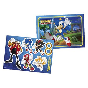 KIT DECORATIVO CARTONADO FESTA SONIC - REGINA FESTAS