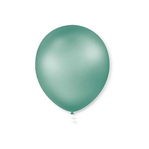 BALÃO DE FESTA LATEX 7'' 18CM - PEROLADO VERDE MENTA - 50 UNIDADES - SÃO ROQUE