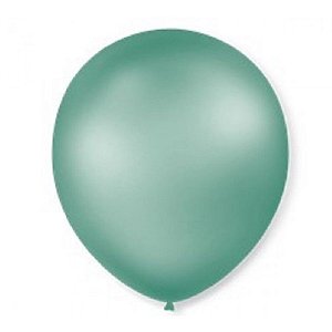 BALÃO DE FESTA LATEX 9'' 23CM - CINTILANTE VERDE - 50 UNIDADES - SÃO ROQUE