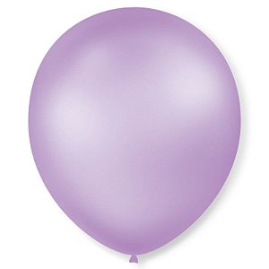 BALÃO DE FESTA LATEX 9'' 23CM - PEROLADO LILÁS - 50 UNIDADES - SÃO ROQUE