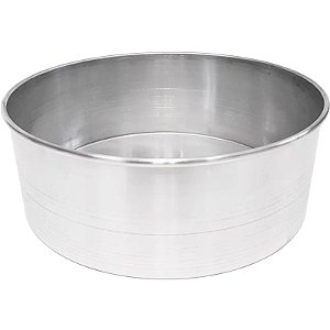 FORMA REDONDA FUNDO FIXO 27X10CM - DE ALUMÍNIO - UNIDADE - FO076 - RS ACESSÓRIOS