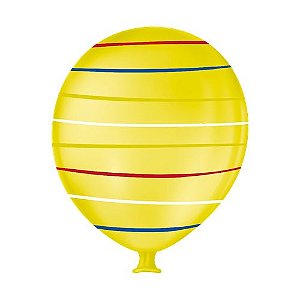 BALÃO GIGANTE EM LATEX 25'' 64CM - ARCO ÍRIS FORMATO GIGANTE AMARELO CITRINO - SÃO ROQUE