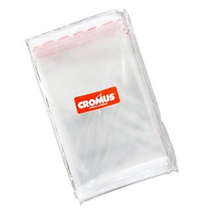 SACO ADESIVADO 7,5CM X 13CM + 3ABA - 100 UNIDADES - CROMUS