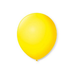 BALÃO DE FESTA LATEX 7'' 18CM - CINTILANTE AMARELO- 50 UNIDADES - SÃO ROQUE