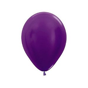 BALÃO DE FESTA LATEX R5'' 13CM - VIOLETA CRISTAL - 50 UNIDADES - SEMPERTEX CROMUS