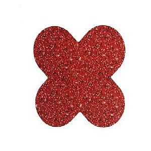 FORMINHA PARA DOCES  4 PÉTALAS GLITTER VERMELHO - CÓDIGO 10.86 - COM 50 UNIDADES - NC TOYS