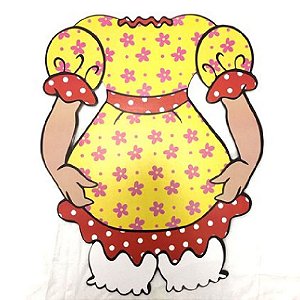 Boneca de Papel com Roupa de Caipira