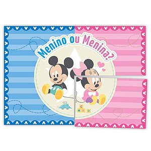 PAINEL DE MONTAR DECORATIVO BABY DISNEY CHÁ REVELAÇÃO - 01 PAINEL - 1,26M X 88CM - REGINA FESTAS