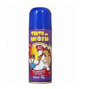 TINTA DA ALEGRIA SPRAY PARA CABELO AZUL - 120ML / 70G - TINTA TEMPORÁRIA - LOJA DO ABENÇOADO