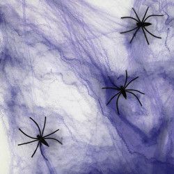 TEIA DE ARANHA DECORAÇÃO HALLOWEEN  DIA DAS BRUXAS ROXA