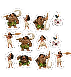 APLIQUE IMPRESSO FESTA  MOANA - REFERÊNCIA 307002 - 12 UNIDADES - PIFFER