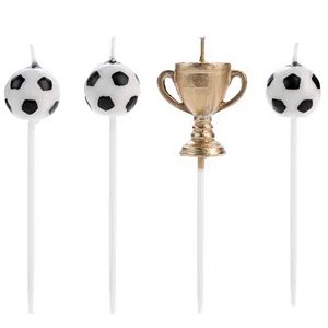 VELA FESTA FUTEBOL - REFERÊNCIA V093 - COM 04 VELAS - SILVER FESTAS