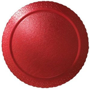 BASE PARA BOLO CAKE BOARD REDONDO VERMELHO 24 CM - ULTRAFEST