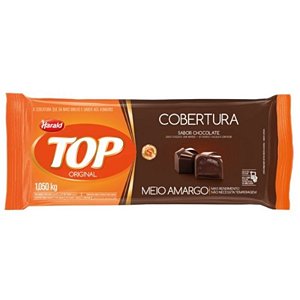 COBERTURA TOP MEIO AMARGO BARRA 1,050KG - HARALD