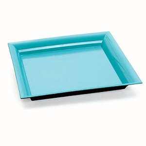 BANDEJA DECORATIVA RETANGULAR PEQUENA AZUL CLARO 28X12X3 - 1 UNIDADE - CROMUS