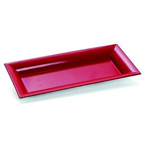 BANDEJA DECORATIVA RETANGULAR PEQUENA VERMELHO  28X12X3 - 1 UNIDADE - CROMUS