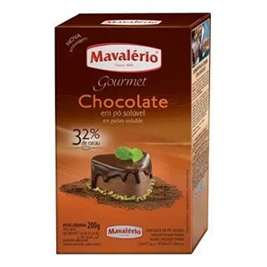 CHOCOLATE EM PÓ 32% CACAU 200 G BOLOS BROWNIE - MAVALÉRIO