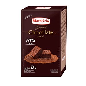 CHOCOLATE EM PÓ GOURMET 70% CACAU 200G MAVALÉRIO
