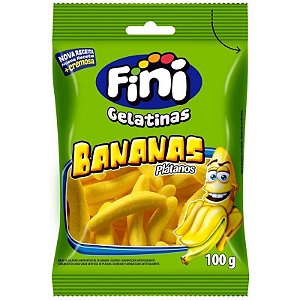 BALA DE GELATINA BANANAS CONTENDO 1 PACOTES DE 90G - FINI