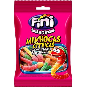 BALA DE GELATINA MINHOCAS CÍTRICAS 90G - FINI