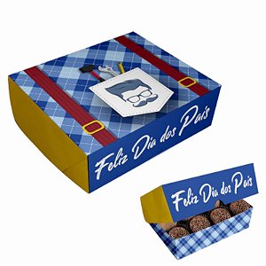 CAIXA PARA DOCES " FELIZ DIA DOS PAIS " - DUSTER FESTAS  COM 6 UN