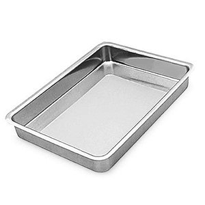 ASSADEIRA RETANGULAR ALTA - 11004 - 44,2X30,4 X6,0 CM - N°4 - ALUMÍNIO NACIONAL