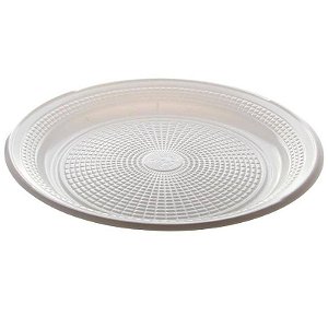 PRATO DESCARTÁVEL DE REFEIÇÃO  25CM BRANCO - COM 10 UNIDADES - TRIK TRIK