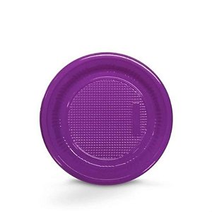 PRATO DESCARTÁVEL ROXO 18CM 10 UNIDADES - CÓD.:921/017 - KAIXOTE