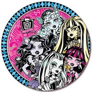 PRATO FESTA  MONSTER HIGH 18 CM - 08 UNIDADES - REGINA FESTAS