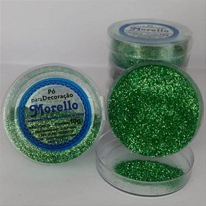 BRILHO PARA DECORAÇÃO - BRILHO VERDE - 10 G - MORELLO