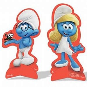 ENFEITE DECORAÇÃO DE MESA FESTA OS SMURFS - CONTÉM 08 UNIDADES - FESTCOLOR