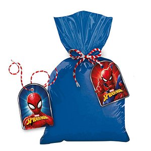 TAG E CORDÃO PARA LEMBRANCINHA FESTA HOMEM-ARANHA ANIMAÇÃO - 08 UNIDADES - REGINA FESTAS