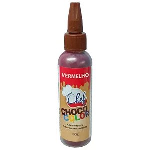 CORANTE PARA COBERTURA E CHOCOLATE CHOCO COLOR VERMELHO 50G – ICEBERG CHEF