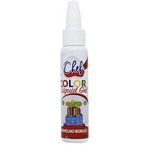 CORANTE COLOR LIQUID GEL VERMELHO BORDÔ 25G - ICEBERG CHEF