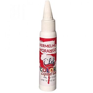 CORANTE COLOR LIQUID GEL VERMELHO MORANGO 25G - ICEBERG CHEF