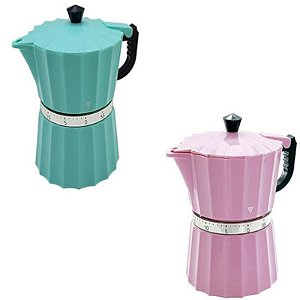 TIMER PARA COZINHA  MODELO CAFETEIRA 11 X 9 CM DURAÇÃO 60 MINUTOS - CORES VARIADAS - CLINK