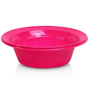 MINI CUMBUCA DESCARTÁVEL DE PLÁSTICO REDONDA - ROSA PINK - CONTÉM 10 UNIDADES - 12CM - TRIK TRIK