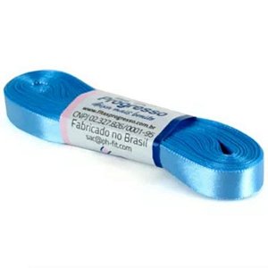 FITA DE CETIM PROGRESSO 10MM Nº2 - 10M COR 246 AZUL CELESTE - 01 UNIDADE - FITAS PROGRESSO