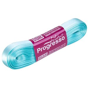FITA DE CETIM PROGRESSO 10MM - 10M COR 247 AZUL TIFFANY - 01 UNIDADE - PROGRESSO
