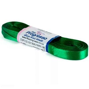 FITA DE CETIM PROGRESSO 10MM - 10M COR 217 VERDE BANDEIRA - 01 UNIDADE - PROGRESSO