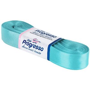 FITA DE CETIM PROGRESSO 15MM - 10M COR 247 AZUL TIFFANY - 01 UNIDADE - PROGRESSO